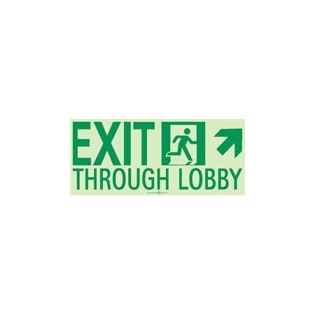 Nmc NYC EXIT THROUGH LOBBY SIGN, UP 50R-4SN-UR